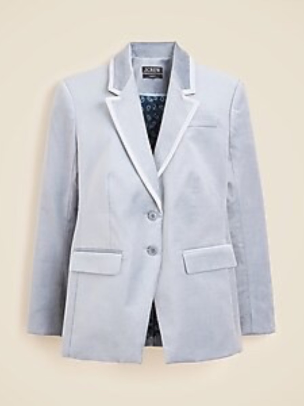 J. Crew Madelyn blazer in velvet Slate Blue 8 NWT Ora Fabric